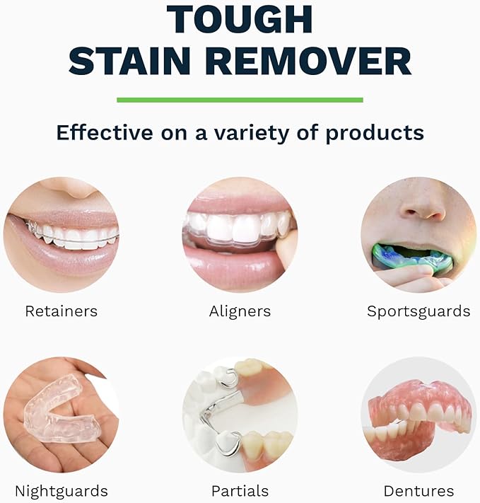 Soft Bristle Denture Brushes (Pack of 6) Dual Head Denture Brush for Dental Appliances - Dental Brush with Handle and Two Heads for Dentures, Retainers, Partial Dentures, Aligners, Mouthguards