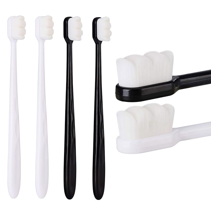 hongjin Extra Soft Toothbrush, Ultra Soft-bristled Adult Toothbrush Micro Nano 15000 Floss Bristle Good Cleaning Effect for Sensitive Teeth Oral Gum Recession