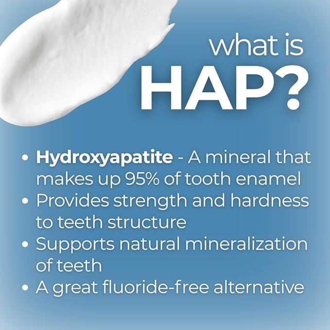 Red Seal Hydroxyapatite Baking Soda Toothpaste – Fluoride Free, NATRUE Certified Natural – Supports Enamel Mineralization and Brightens Teeth Naturally, SLS & Paraben Free, Vegan, Cruelty-Free