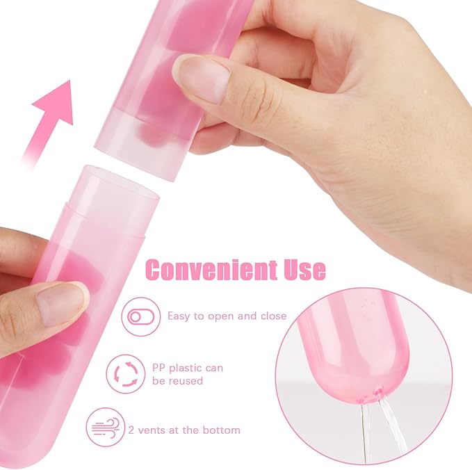 6 Pack Travel Toothbrush Case, Breathable Portable Toothbrush Holder, Plastic Toothbrush Cover Container for Traveling, Bathroom, School, Home, Business, Camping