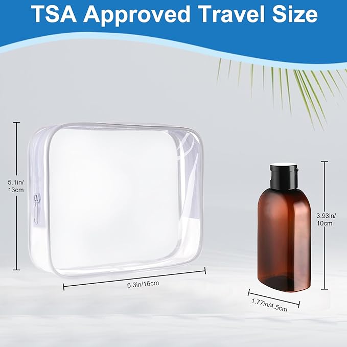 Cosywell Travel Size Containers Travel Shampoo Bottles 4pcs 3.4oz TSA Approved Travel Containers for Toiletries Leak Proof Refillable Lotion Containers with Flip Cap Small Plastic Squeeze Bottles