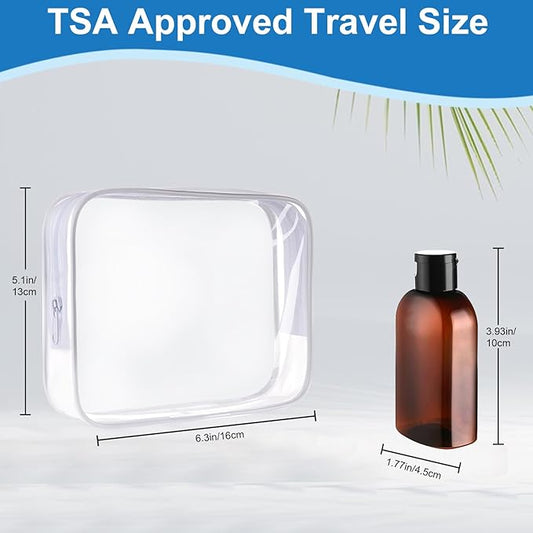 Cosywell Travel Size Containers Travel Shampoo Bottles 4pcs 3.4oz TSA Approved Travel Containers for Toiletries Leak Proof Refillable Lotion Containers with Flip Cap Small Plastic Squeeze Bottles