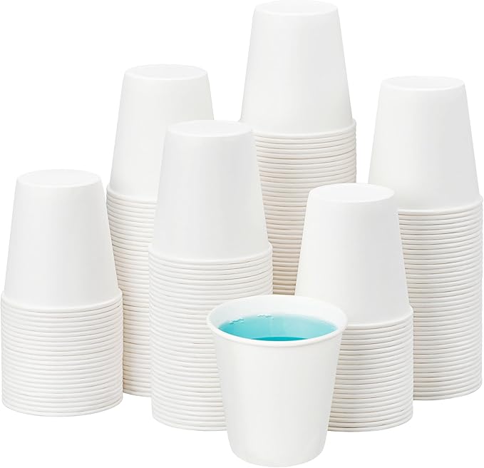 RACETOP [300 Pack] Paper Cups 3 oz, Bathroom Cups 3 oz, Disposable Bathroom Paper Cups, Small Mouthwash Cups, Ideal for Party, Travel, Events, Picnic, BBQ