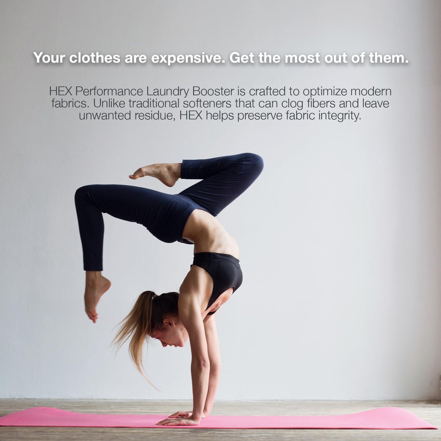 HEX Performance Fabric Booster, Fresh, 100 Load (Pack of 2) - Safe for Activewear, Made for Sensitive Skin, Eco-Friendly