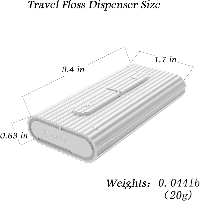 Holy rose Portable Dental Floss Picks Dispenser 2Box,Travel Floss Storage Case with Adult Toothpicks Flosser Sticks 80 Count,Portable Floss Case for Oral Care Teeth Cleaning Perfect Tool (Whit)