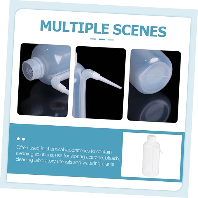 PRETYZOOM 500ml Plastic Wash Bottle Wide Mouth Squeeze Bottle for Cleaning and Irrigation Portable Rinse Squeezable Design