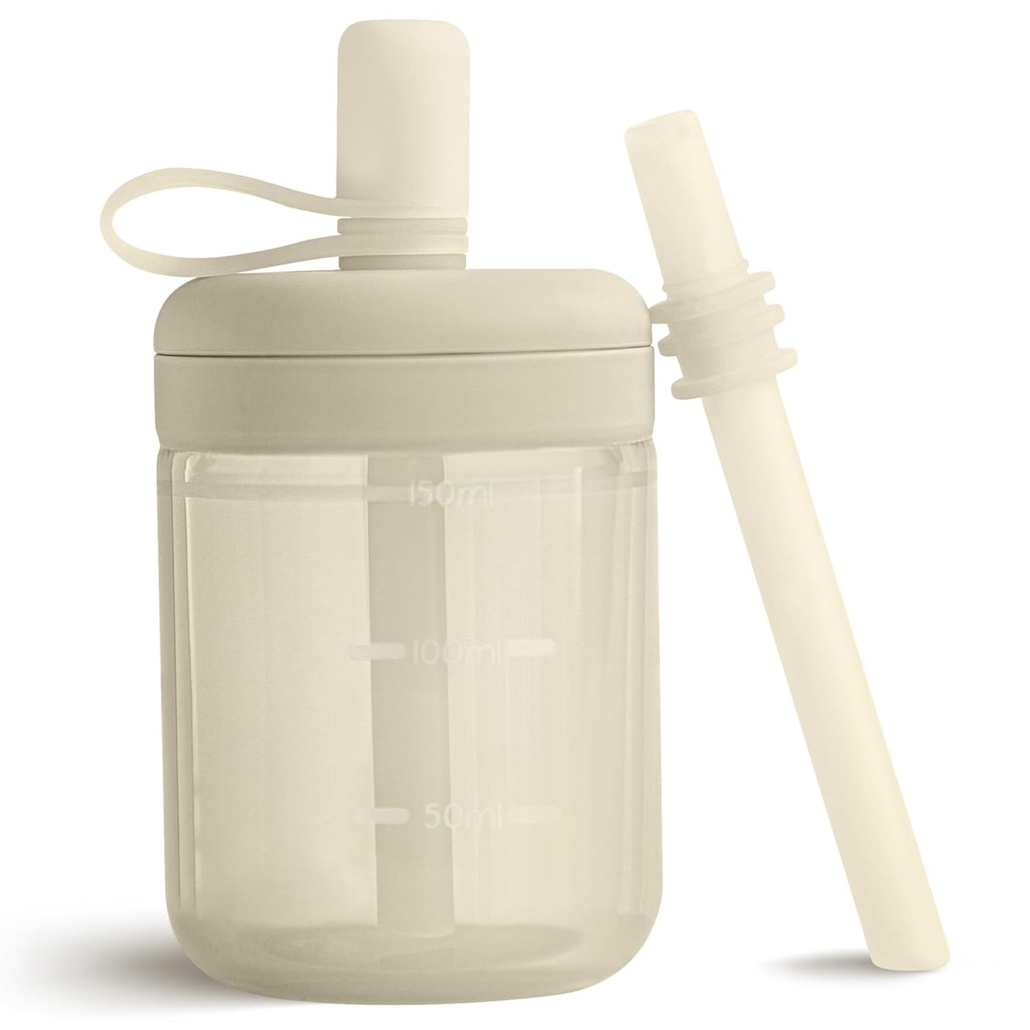 Moonkie Baby Straw cup | Silicone Toddler Sippy Cup Training Cup with Straw Lid | BPA-Free Drop-Proof Baby Cup | Baby Led Weaning | 6 Months+, 5 oz, 1pack