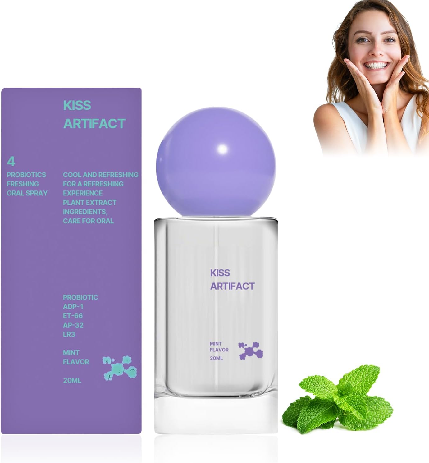 Probiotic Oral Spray for Long-Lasting Freshness, Alcohol-Free Oral Spray with Probiotics for Breath Care, Promotes Oral Health, Convenient Travel-Sized Breath Spray (20 ml / 0.68 oz)