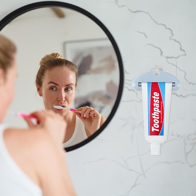 4PCS Toothpaste Squeezer,Toothpaste Dispenser,Plastic Toothpaste Tube Squeezer,Hanging Tooth Paste Clips Roller Squeezer Holder,Suitable for Toothpaste Cream Cosmetics and Paint(Colorful)