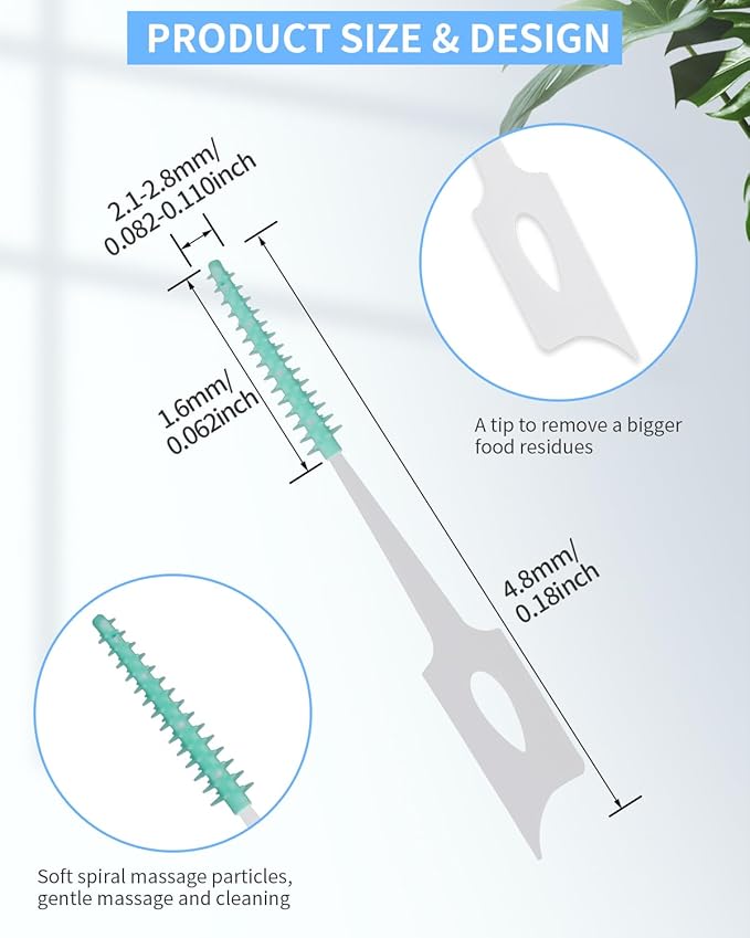 Soft Braces Brush Set, 70 PCS Interdental Brush, 50 PCS Tooth Picks Flossing Head for Oral Tooth Cleaning, with 20 PCS Disposable Toothpicks Braces Flossers with Box (Multiple Sizes)