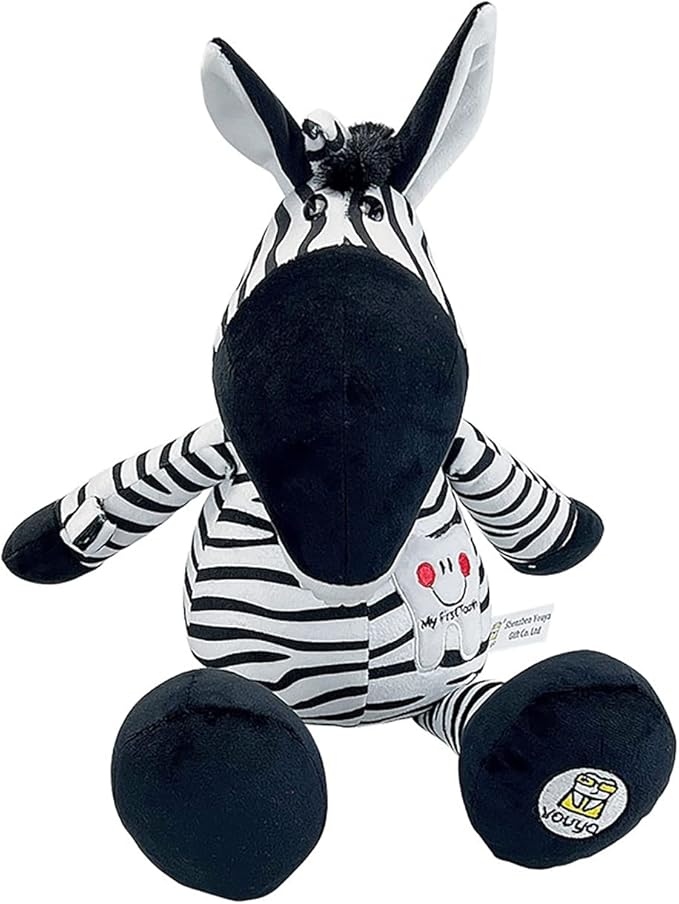 Tooth Fairy Plush Doll, Dental Plush Oral Health Presentation Puppet Zebra Tooth Fairy Dental Educational Plush Small Size Doll with Teeth for Kids Chidren Boys Girls