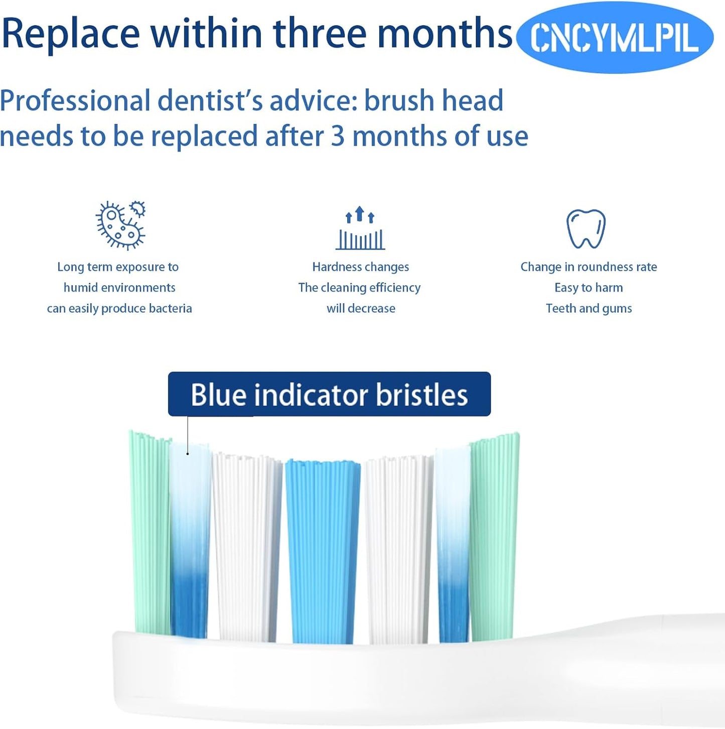 Replacement Toothbrush Heads for Philips Sonicare Replacement Heads, Electric Replacement Brush Head Compatible with Phillips Sonicare Electric Toothbrush, 8 Pack