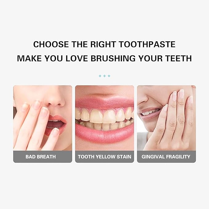 2Pcs Acssart Radiant Whitening Toothpaste,Niacinamide Whitening Toothpastes, Fresh Breath Stain Removal