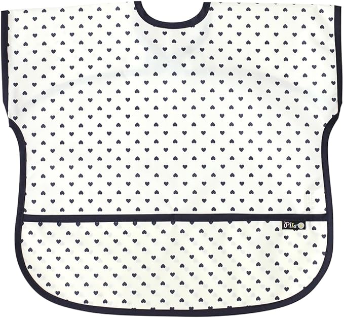 Short Sleeve Waterproof Bib for Toddlers – Easy Clean Feeding Apron for Mealtime, Daycare, Self-Feeding, Lightweight