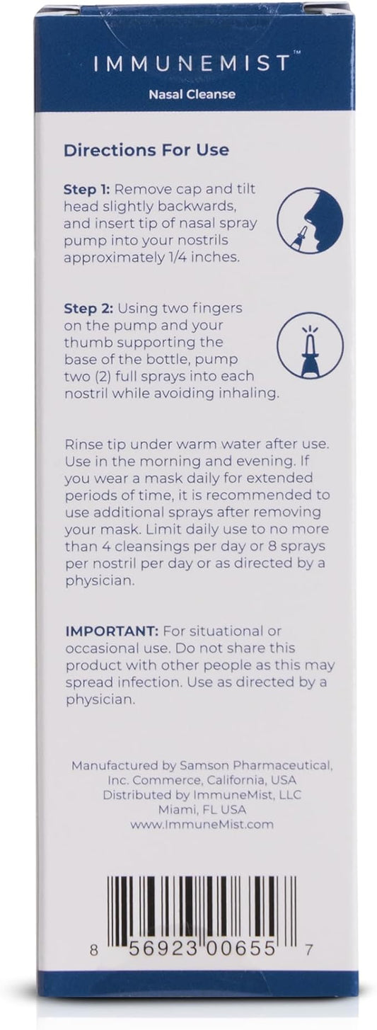 ImmuneMist™ Nasal and Oral Cleanse Bundle - Iodine Throat Spray and Nasal Iodine Spray - Up to 500 Doses - Made in The USA