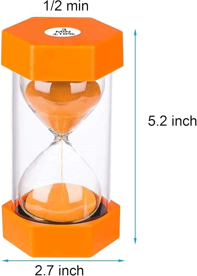 Sand Timer 2 Minute SuLiao Hourglass: Colorful Plastic Sand Clock, Large Red Sand Watch, Reloj de arena 2 Minuto, Unbreakable Sandglass for Childs, Office, Games, Decorative