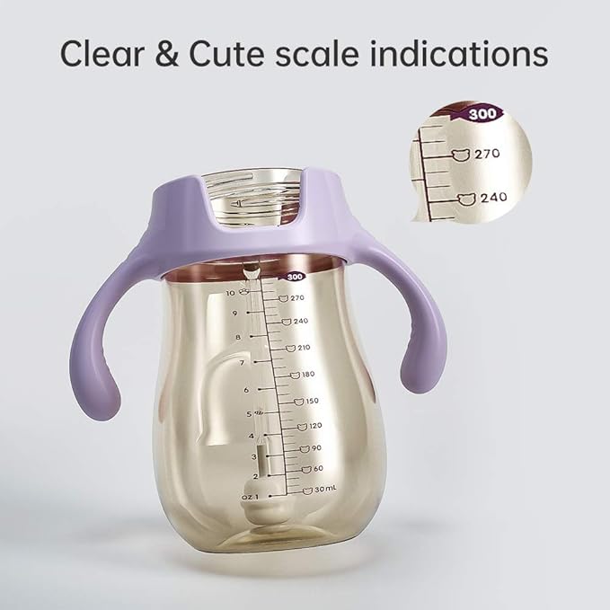 POTATO Sippy Cups For Toddlers with Straw Spill Proof, PPSU Learner Cup with Handle for Babies, Water Bottle for Baby 6 Months with 2 Type of Spout, 6 Ounce Green