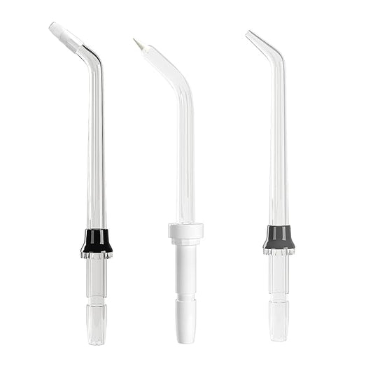 BURST Electric Water Flosser Replacement Tips (Combo/3 Pack) | for Fresh Breath & Healthy Gums | Plaque Removal Between Teeth, Braces & Dental Work