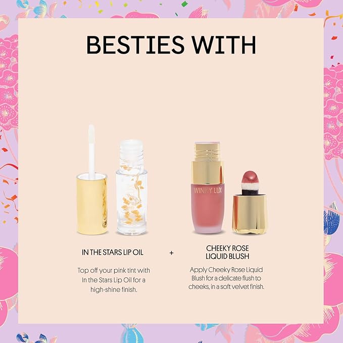 Winky Lux Rainbow Glitter Confetti Balm - Hydrating ph Lip Balm, Natural Pink Tint with pH Color Changing, Moisturize & Soften Lips While Leaving Sheer Pink Tint, with Vanilla Scent