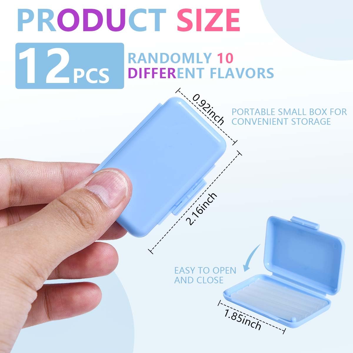 12 Pack Colorful Orthodontic Wax Dental Wax for Braces Wearer