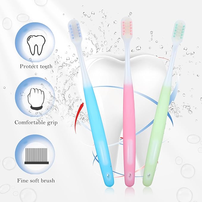 6 Pieces V Shaped Orthodontic Toothbrush for Brace with Brush Head 40 Pieces Interdental Brush Soft Bristle Braces Brushes for Cleaning Portable Toothbrushes for Braces(Medium,Orange)