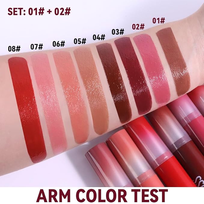 2Pcs Brown&Pink Honey Tinted Lip Stain Lip Balm Lip Gloss Lipstick, Sheer Hydrating Lip Stains Tint, Moisturizing Lip Color for All Skin Tones, Nourishing Lip Balm with a Hint of Natural Black Cherry