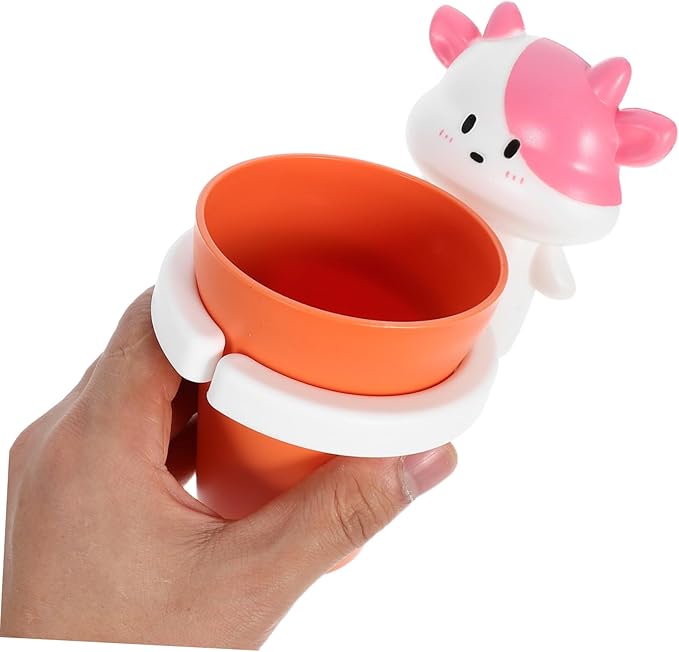 BESTYASH Cartoon Animal Mouthwash Cup for Boy Girl Fun Toothbrush Rinse Holder Strong Adhesive Bathroom Accessory for Boy Girl's Oral