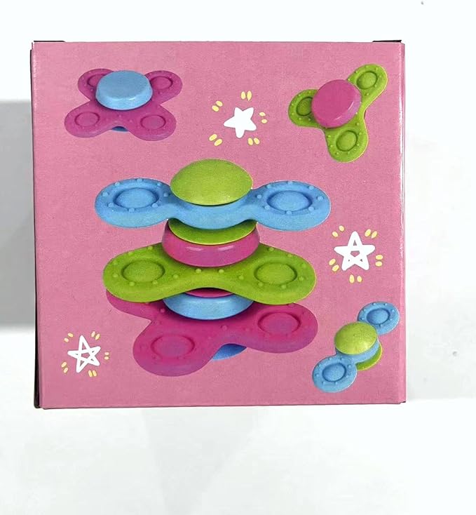 Suction Cup Spinner Toys for 1 Year Old Boy Girl 3PCS Spinning Toys for Toddlers 1-3 Sensory Toys Infant Bath Toys Travel Toys for Babies 10-12 Months, First Birthday Baby Gifts for 1 Year Old