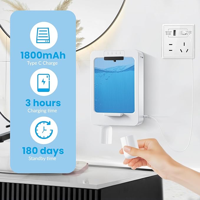 Automatic Mouthwash Dispenser for Bathroom, Aerthezu Electric Mouth Wash Dispensers Smart Auto Bathroom Accessories for Home & Kids - 500ml