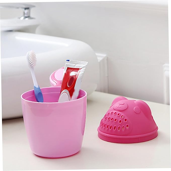 Bath Rinser Cup for Babies, Cartoon Bear Baby Bath Rinse Cup with Handle, Multi-Use Rinsing Water Scoop for Protecting Infant Toddlers Eyes