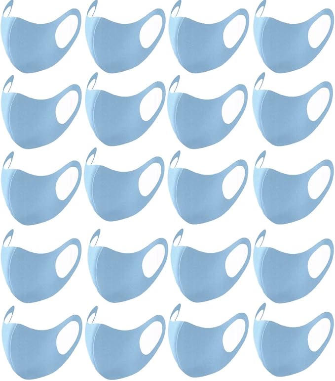 20PCS Light Weight Unisex Adult Fashion Face Covering, Reusable, Dust Proof, Washable, Cool Mixed Colors