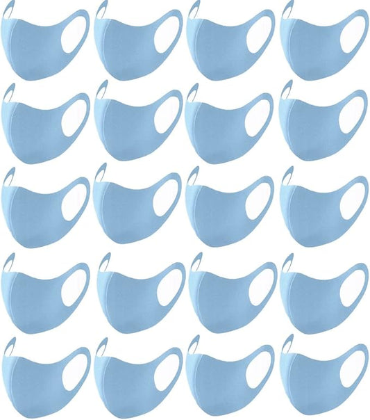 20PCS Light Weight Unisex Adult Fashion Face Covering, Reusable, Dust Proof, Washable, Cool Mixed Colors