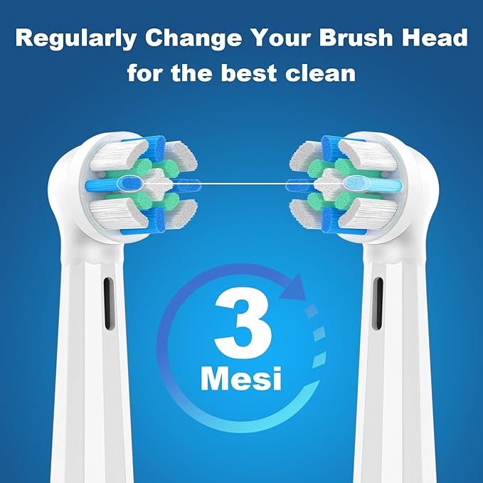 8 Pack iO Replacement Heads Compatible with Oral B iO, for Oral B iO 2/3/4/5/6/7/8/9/10 Series Toothbrushes, Medium Bristles, Soft Yet Effective, White