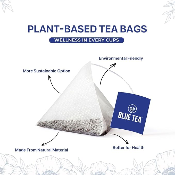 BLUE TEA - Advent Calendar 2025 (Red) - 24 Tea Bags - Plant Based - 24 Unique Tea | Limited Edition | Sampler & Variety Pack | Caffeine Free - Herbal Tea - Christmas Holiday Unique Advent Calendar Tea Gift Set | Gift Idea for Men and Women