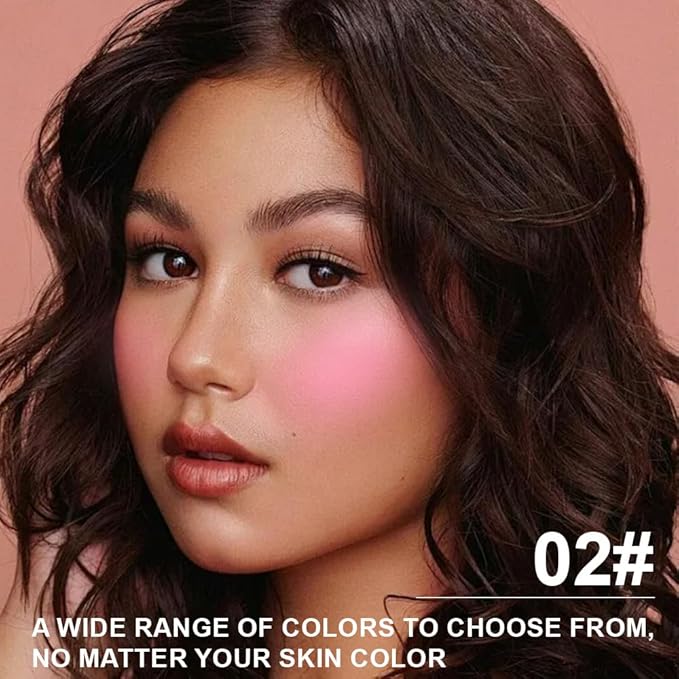 Matte Powder Blush for Cheeks – Long Lasting Natural Face Blusher Makeup, Lightweight Blendable Cheek Color for Women, Vegan & Cruelty-Free – #02 Petals Pink