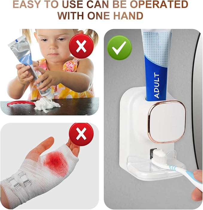 Automatic Toothpaste Dispenser Kids - Electric Toothpaste Dispenser -Tooth pastetooth Paste Dispenser Sensor Wall Mounted for Bathroom Accessories