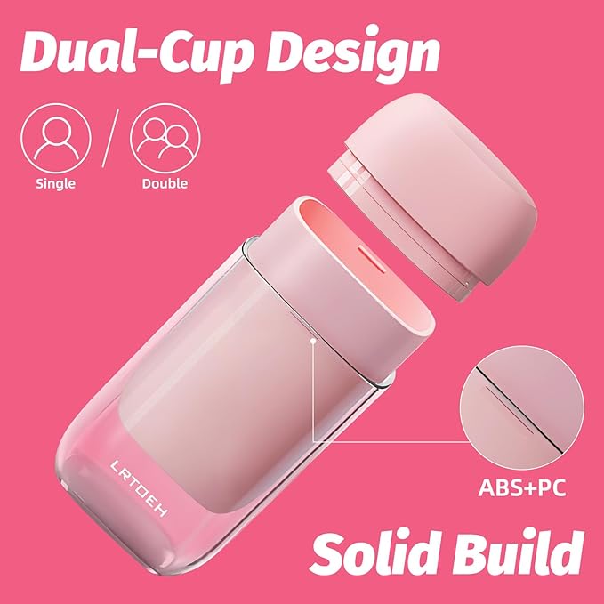 Travel Toothbrush Cup Set, Portable Travel Wash Cup with Foldable Toothbrush, Small Toothbrushes Case Holder with Cover, Lightweight Mini for Hiking, Business Trip (Pink)