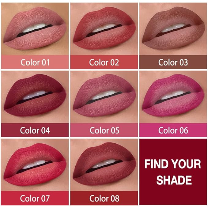 evpct Warm Pink Gradient Matte Lipstick Lip Liner Combo Set for Older Women Long Lasting Waterproof, Nude Pink Lips Stick Crayon Pencil Cream Lip Liner and Lipstick Combo Makeup, Flawless Ombre Effect
