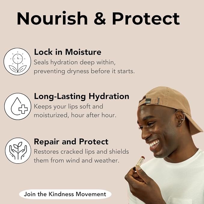 Kind Lips Organic Unscented Lip Balm 2-Pack – Natural Moisturizing Chap stick Alternative – Gluten Free, Grain Free, Made in USA – Hydrating Lip Care with clean ingredients