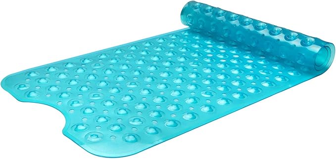 Sheepping Baby Bath Mat Non Slip Extra Long Bathtub Mat for Kids 40 X 16 Inch - Eco Friendly Bath Tub Mat with 200 Big Suction Cups,Machine Washable Shower Mat (Green)