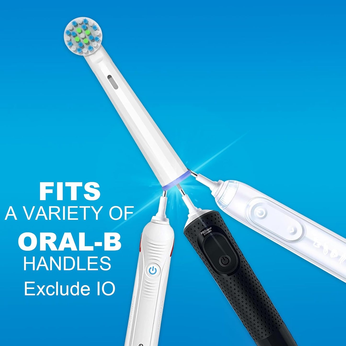 Replacement Toothbrush Heads for Oral B Pro 1000 Replacement Heads,Braun Replacement Brush Heads Refill Compatible with Genius X,Smart 1500,Pro 5000,8 Count,White