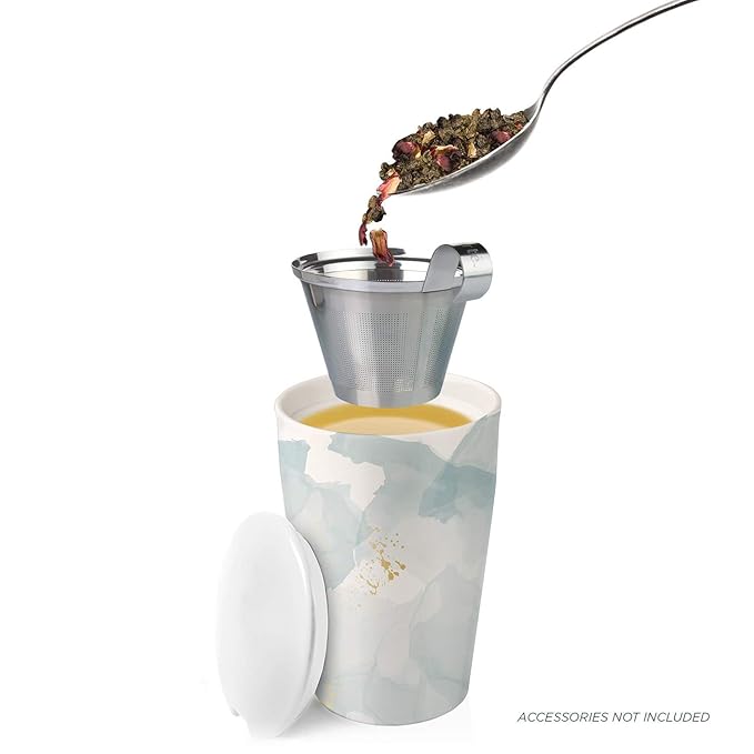 Tea Forte Serenity Premium Organic Loose Leaf Caffeine-Free Herbal Tea Blend Canister, Makes 35-50 Cups