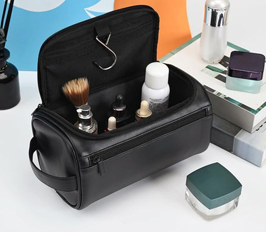 Personalized Large Toiletry Bag for Men,Minimalist Travel Toiletry Organizer Dopp Kit Water-resistant Shaving Bag for Toiletries Accessories,Ideal Chrismas Gifts For Men