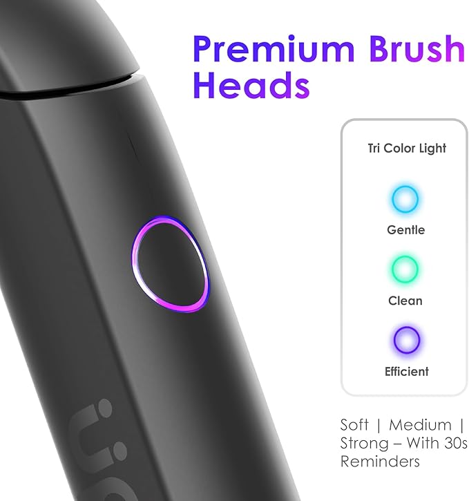 Electric Toothbrush, Portable Travel Sonic Toothbrush with Protective Case USB-C Rechargeable, Neutral Comfort Bristles, Waterproof, Smart Timer, Compact for Daily Use (Slate Gray)