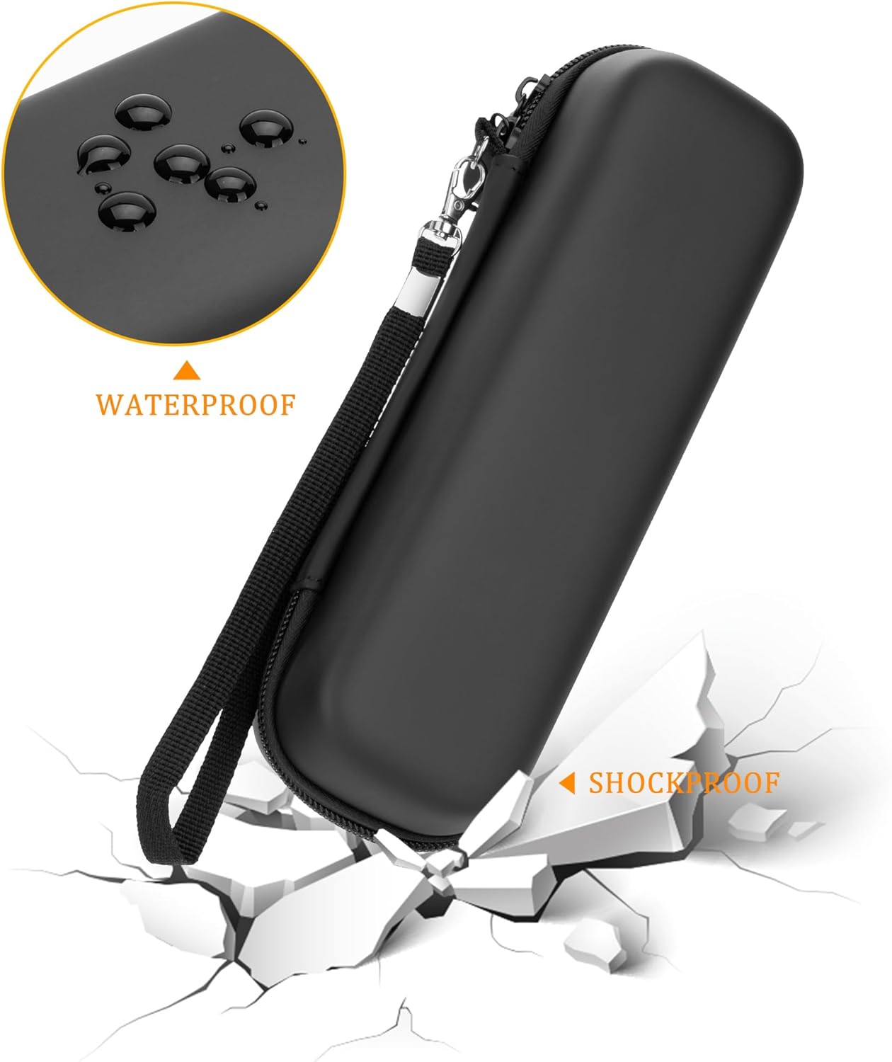 Stukcae Toothbrush Travel Case for Oral-B Pro 1000, 2000, 3000, 3500, Hard Shell Portable Carrying Electric Toothbrush Protection Case with Waterproof Grey Lining, Mesh Pocket for Accessories