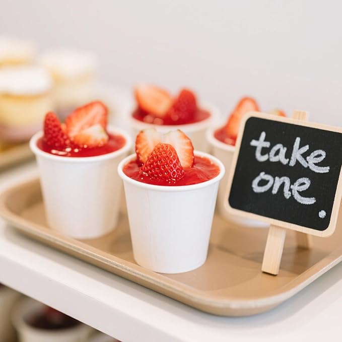 100 Pack 5 oz Paper Cups, Small Bathroom Cups Disposable Paper Cup for Mouthwash,Hot/Cold Beverage Drinking Cup for Party, Picnic, BBQ, Travel and Event