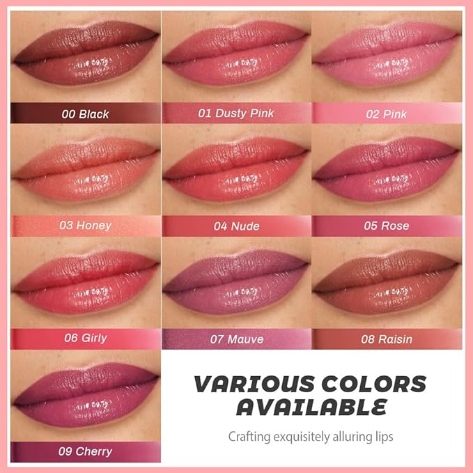 Kaely Honey Lipstick Tinted Lip Balm, Hydrating Shine Lipstick for Women Dry Lips, Moisturizing Nourishing Glossy Lip Gloss Stain Makeup, Sheer Lightweight, Vegan & Cruelty-Free, 03