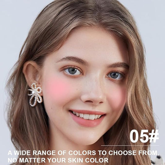 Matte Powder Blush for Cheeks – Long Lasting Natural Face Blusher Makeup, Lightweight Blendable Cheek Color for Women, Vegan & Cruelty-Free – #05 Light Pink