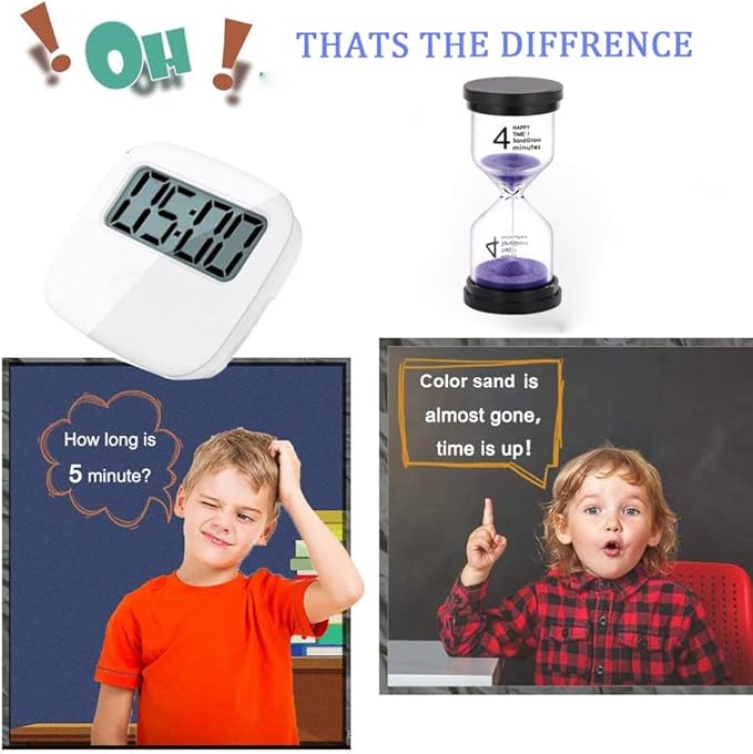 SuLiao Hourglass 4 Minute Sand Timer: Colorful Small Purple Sand Clock 4 Min, Plastic Hour Glass Sandglass for Kids, Games, Classroom, Kitchen, Decoration
