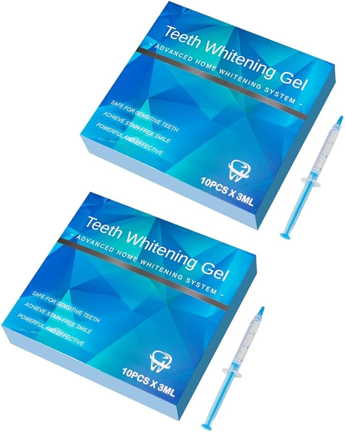 20pcs 3ml Teeth Whitening Gel Syringes, Refills 35% CP Bleaching Gel Kit Tooth Whitener Gel for Home Use